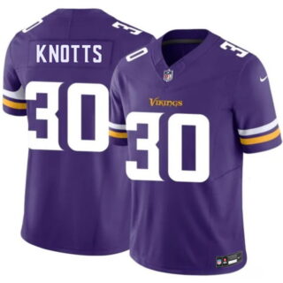 Men's Minnesota Vikings #30 Shaleak Knotts Purple 2026 Draft F.U.S.E. Vapor Untouchable Limited Stitched Jersey