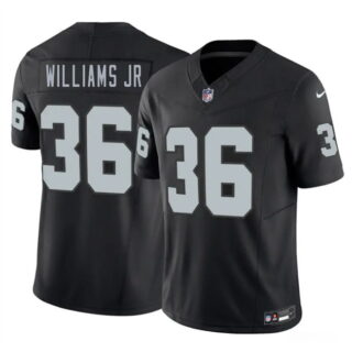 Men's Las Vegas Raiders #36 E.J. Williams Jr Black 2026 Draft F.U.S.E. Vapor Untouchable Limited Stitched Football Jersey