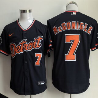 Men's Detroit Tigers #7 Kevin McGonigle Black 2026 Alternate Vapor Premier Limited Stitched Baseball Jersey