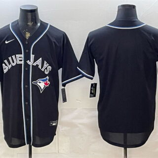 Men's Toronto Blue Jays Blank 2026 Fashion Replica Black Out Stitched Baseball Jersey