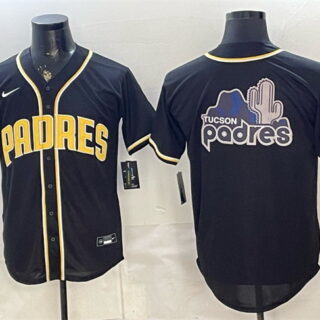 Men's San Diego Padres Team Big Logo 2026 Fashion Replica Black Out Stitched Baseball Jersey