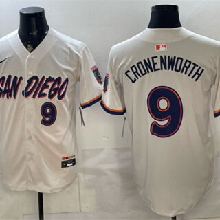 Men's San Diego Padres #9 Jake Cronenworth Cream 2026 City Connect Stadium Stitched Baseball Jersey