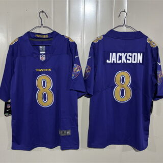 Men's Baltimore Ravens #8 Lamar Jackson Purple 2026 Alternate Vapor Stitched Limited Football Jersey