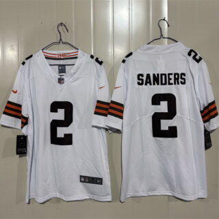 Men's Cleveland Browns #2 Shedeur Sanders White 2026 Vapor Limited Stitched Football Jersey