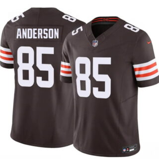 Men's Cleveland Browns #85 Aaron Anderson Brown 2026 Draft F.U.S.E. Vapor Limited Stitched Football Jersey