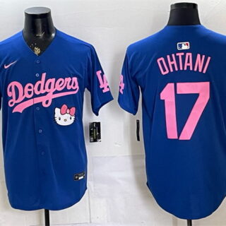 Men's Los Angeles Dodgers #17 Shohei Ohtani Royal 2025 Hello Kitty Vapor Limited Stitched Baseball Jersey
