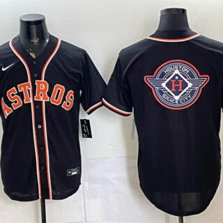 Men's Houston Astros Team Big Logo 2026 Fashion Replica Black Out Stitched Baseball Jerseys