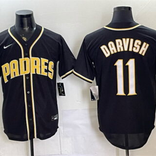 Men's San Diego Padres #11 Yu Darvish 2026 Fashion Replica Black Out Stitched Baseball Jersey