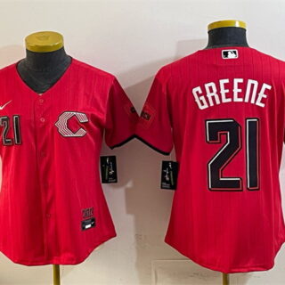 Women's Cincinnati Reds #21 Hunter Greene Red 2026 City Connect Stadium Stitched Baseball Jersey(Run Small)