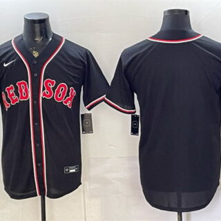 Men's Boston Red Sox Blank 2026 Fashion Replica Black Out Stitched Baseball Jersey