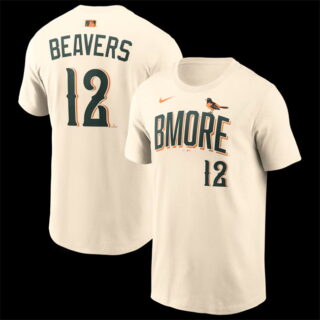 Men's Baltimore Orioles #12 Dylan Beavers Natural 2026 City Connect T-Shirt