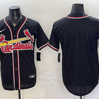 Men's St. Louis Cardinals Blank 2026 Fashion Replica Black Out Stitched Baseball Jersey