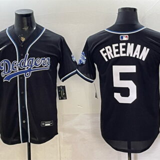 Men's Los Angeles Dodgers #5 Freddie Freeman B2B Champs 2026 Black Out Style Vapor Limited Stitched Baseball Jersey