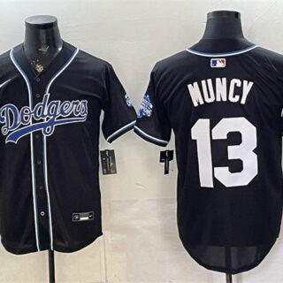 Men's Los Angeles Dodgers #13 Max Muncy B2B Champs 2026 Black Out Style Vapor Limited Stitched Baseball Jersey