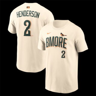 Men's Baltimore Orioles #2 Gunnar Henderson Natural 2026 City Connect T-Shirt