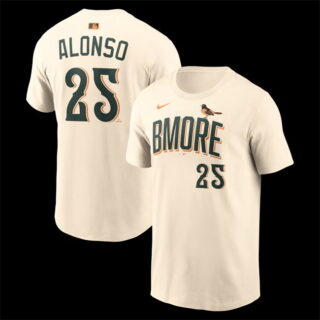 Men's Baltimore Orioles #25 Pete Alonso Natural 2026 City Connect T-Shirt