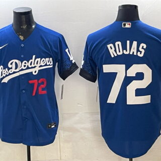 Men's Los Angeles Dodgers #72 Miguel Rojas Royal Stitched Baseball Jersey