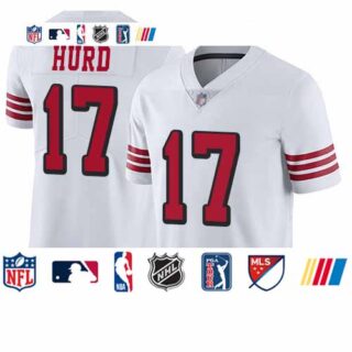 49ers #17 Jalen Hurd White Rush Men's Stitched Football Vapor Untouchable Limited Jersey