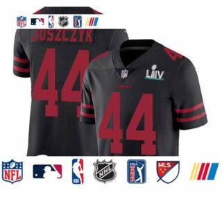 49ers #44 Kyle Juszczyk Black Alternate Super Bowl LIV Bound Men's Stitched Football Vapor Untouchable Limited Jersey