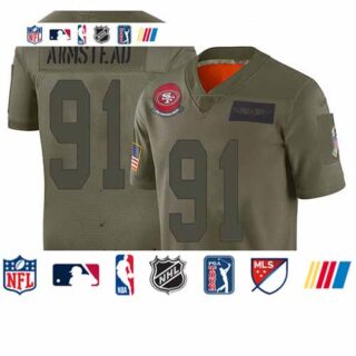 49ers #91 Arik Armstead Camo Men's Stitched Football Limited 2019 Salute To Service Jersey