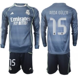 Men Real Madrid 2026 Soccer Jerseys Dark Blue Long #15 ARDA GULER