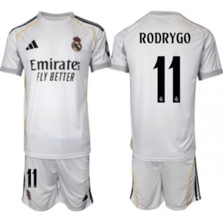Men Real Madrid 2026 Soccer Jerseys White #11 RODRYGO