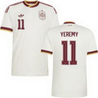 Men 11 Spain Yeremy Pino World Cup 2026 Away Replica Jersey