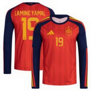 Men 19 Spain Lamine Yamal World Cup 2026 Away Replica Jersey