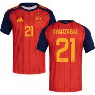 Men 21 Spain Mikel Oyarzabal World Cup 2026 Away Replica Jersey