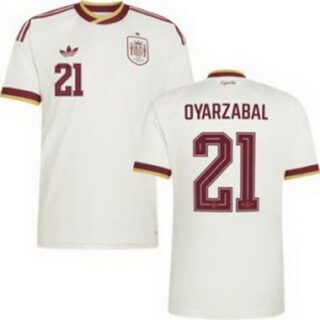 Men 21 Spain Mikel Oyarzabal World Cup 2026 Away Replica Jersey