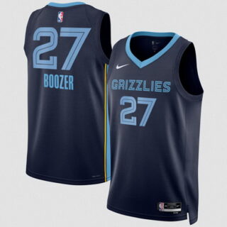 Men's Memphis Grizzlies #27 Cameron Boozer Navy 2026 Draft Icon Edition Stitched Jersey