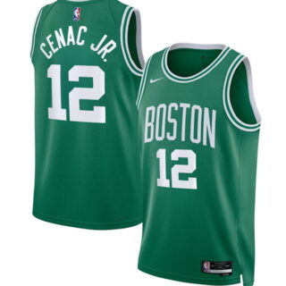 Men's Boston Celtics #12 Chris Cenac Jr Kelly Green 2026 Draft Icon Edition Stitched Basketball Jersey
