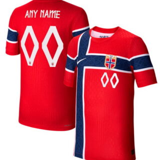 Men's Norway National Team Active Player Custom Red 2026 Home Soccer Jersey