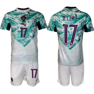 Men's Portugal Team #17 Rafael Lero Green 2026 World Cup Away Soccer Jersey Suit