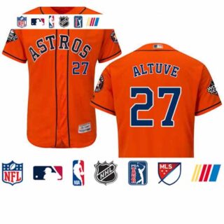 Astros #27 Jose Altuve Orange Flexbase Authentic Collection 2019 World Series Bound Stitched Baseball Jersey