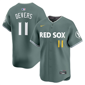 Men's Boston Red Sox 2025 City Connect Vapor Premier Limited Jersey V2 All Stitched Rafael Devers #11