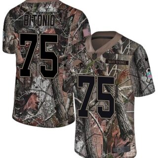 Browns #75 Joel Bitonio Camo Men's Stitched Football Limited Rush Realtree Jersey