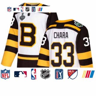 Bruins #33 Zdeno Chara White Authentic 2019 Winter Classic Stanley Cup Final Bound Stitched Hockey Jersey