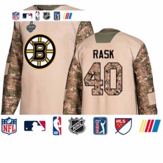 Bruins #40 Tuukka Rask Camo Authentic 2017 Veterans Day Stanley Cup Final Bound Stitched Hockey Jersey