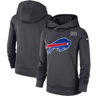Buffalo Bills Anthracite Women's Nike Crucial Catch Performance Hoodie