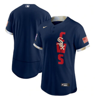 Chicago White sox Blank 2021 Navy All-Star Flex Base Stitched MLB Jersey