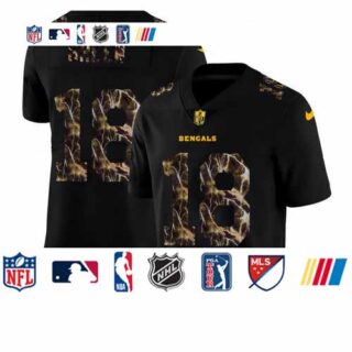 Cincinnati Bengals #18 A.J. Green Men's Black Nike Flocked Lightning Vapor Limited NFL Jersey