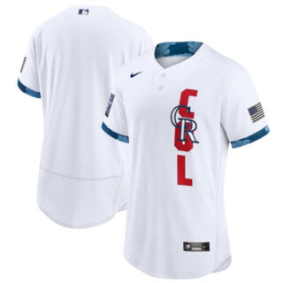 Colorado Rockies Blank 2021 White All-Star Flex Base Stitched MLB Jersey