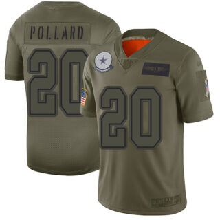 Cowboys #20 Tony Pollard Camo Men's Stitched Football Limited 2019 Salute To Service Jersey
