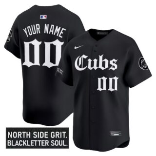 Men's Custom Chicago Cubs 'Gothic North Side Edition' Vapor Premier Limited Jersey All Stitched