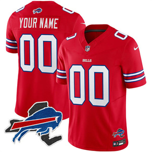 Custom Men's Buffalo Bills New York Patch Vapor Limited Jersey - All Stitched