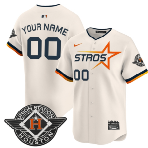 Custom NameNumber Houston Astros 2025 City Connect Vapor Premier Limited Jersey All Stitched Cream