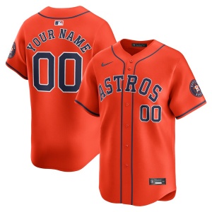 Custom NameNumber Houston Astros 2025 City Connect Vapor Premier Limited Jersey All Stitched Orange