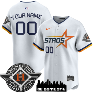 Custom NameNumber Houston Astros 2025 City Connect Vapor Premier Limited Jersey All Stitched White