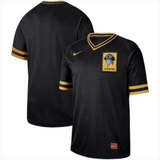 Customized Pirates Black Throwback Jersey